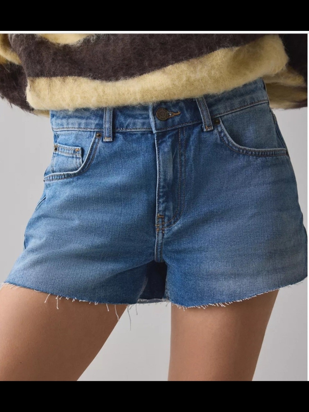 BDG Light Blue Cutoff High-Rise Denim Shorts